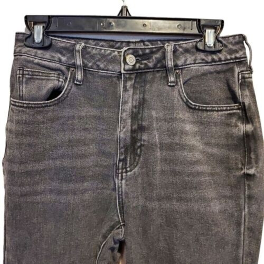 PacSun High Rise Mom Jeans Women's Size 26 Crop Charcoal Wash Cotton Denim Gray - Picture 4 of 9